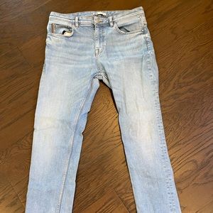Zara Mens Light blue slim jeans 34 waist